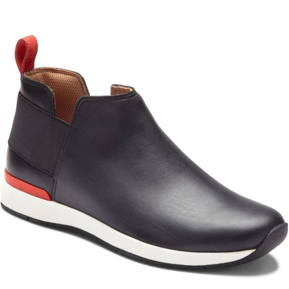 Vionic Cosmic Cece Chelsea Sneaker Boots Black Leather Womens 8.5 UK 6.5 EU 40 - Picture 1 of 9